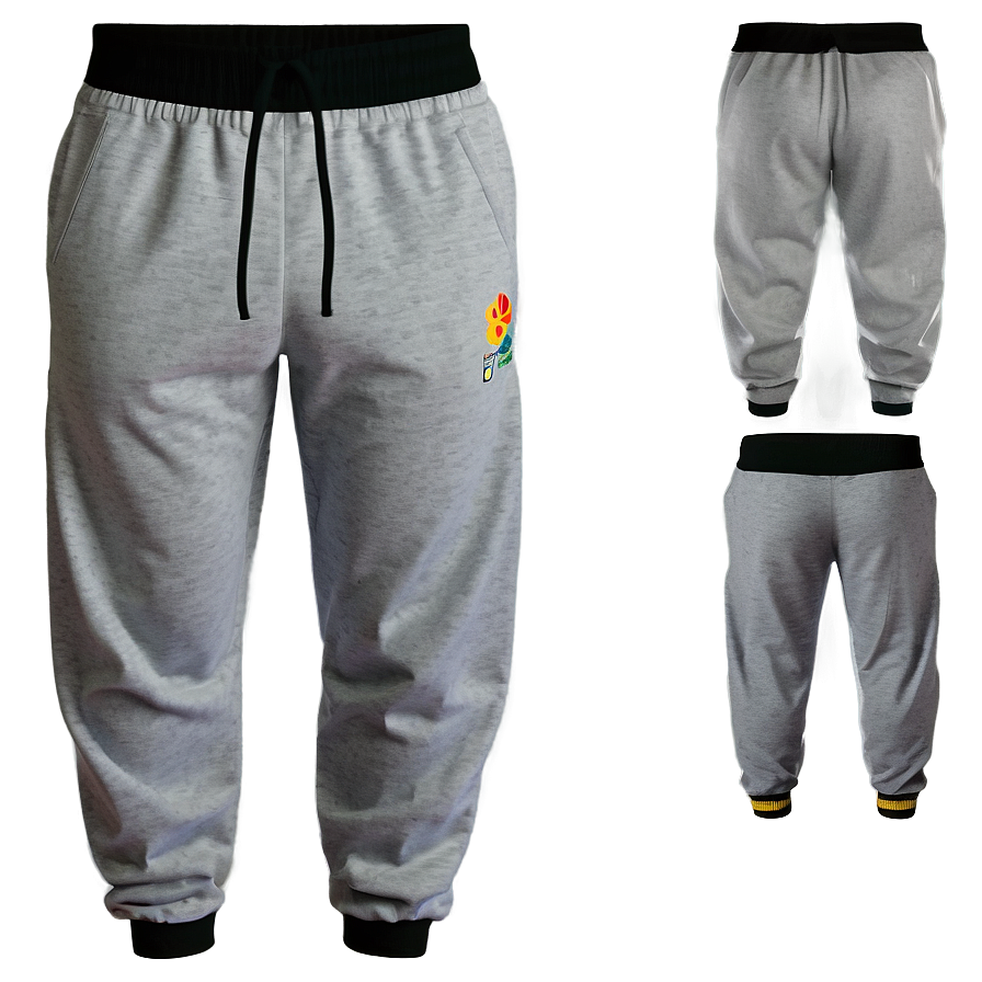 Cuffed Grey Sweatpants Png 91 PNG image