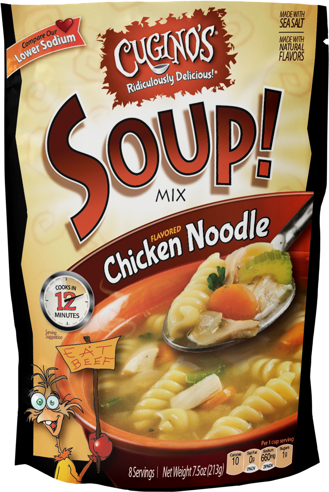 Cugino's Chicken Noodle Soup Mix Package PNG image