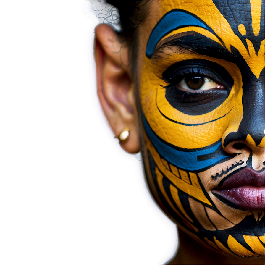 Cultural Face Tattoo Png 06122024 PNG image