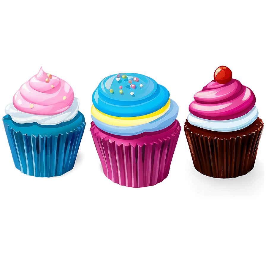 Cupcake Set Png Bla82 PNG image