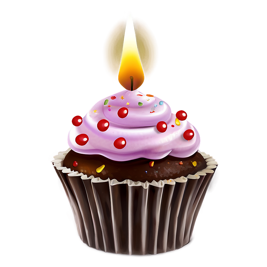 Cupcake With Candle Png 60 PNG image