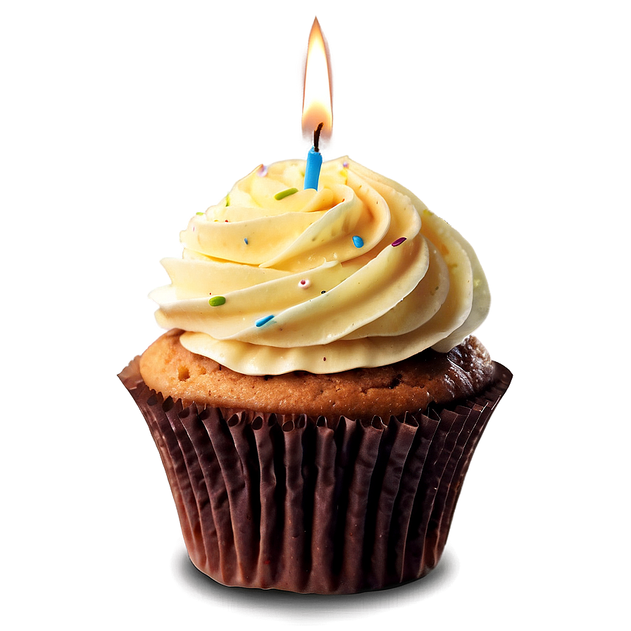 Cupcake With Candle Png Mov PNG image