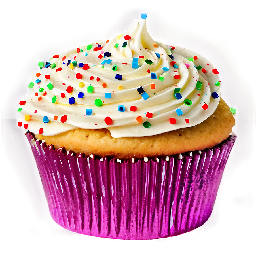 Cupcake With Confetti Png 05032024 PNG image