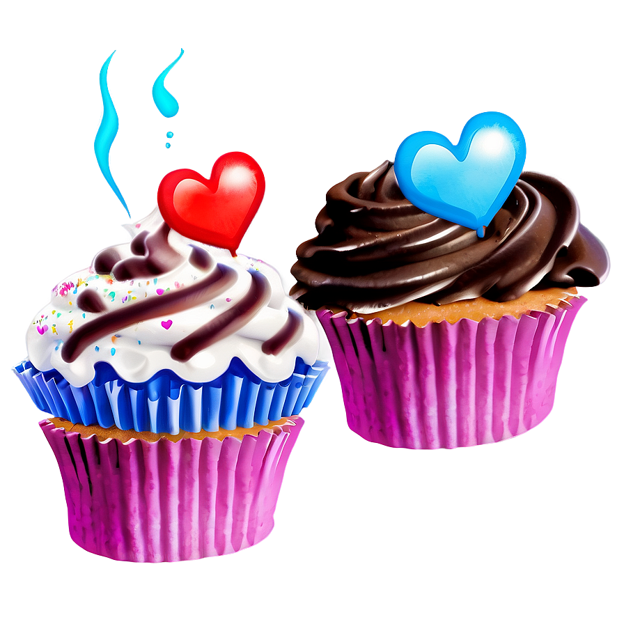 Cupcake With Heart Png 05032024 PNG image