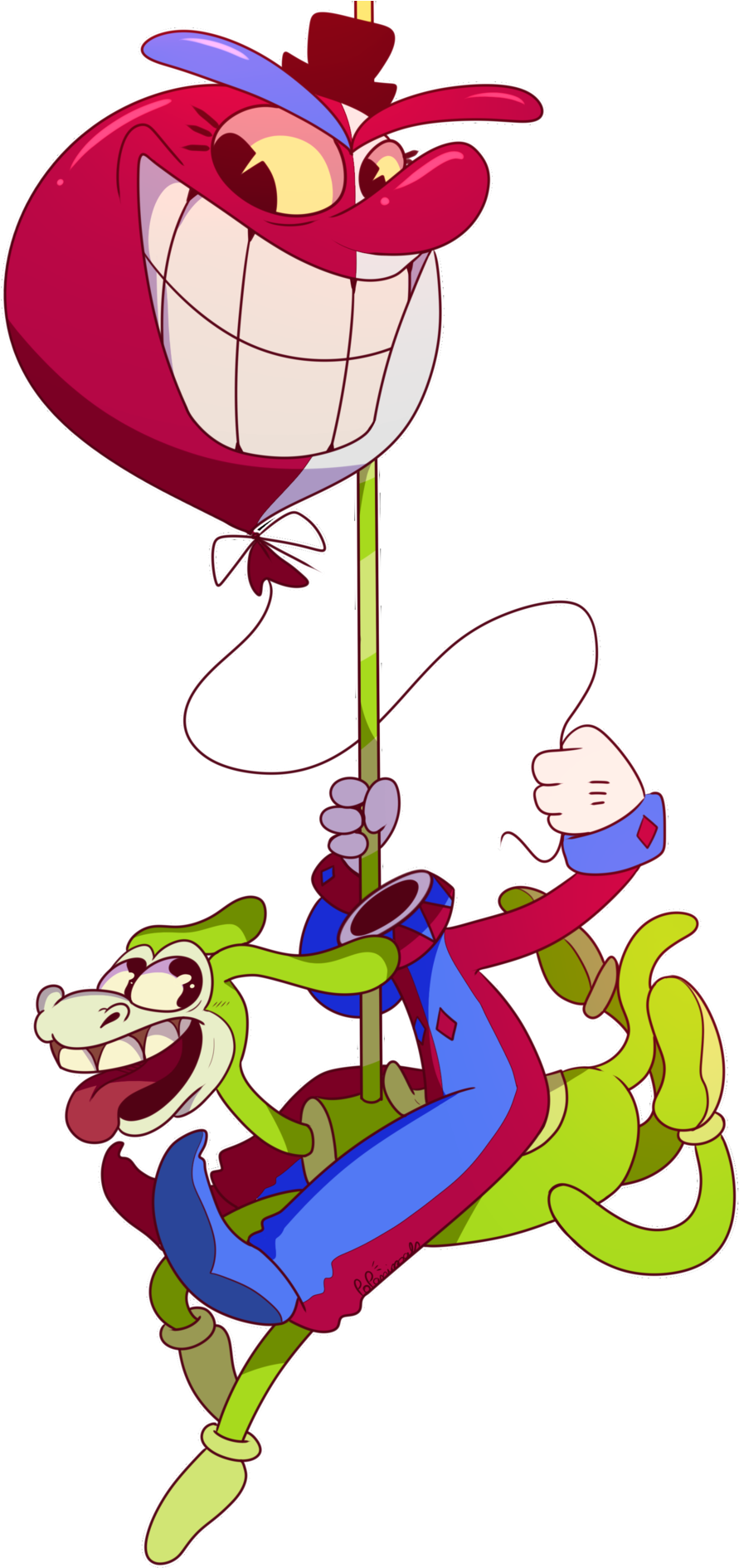 Cuphead Bosses Ribbyand Croaks PNG image
