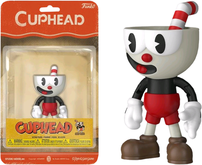 Cuphead Funko Action Figure Packaging PNG image
