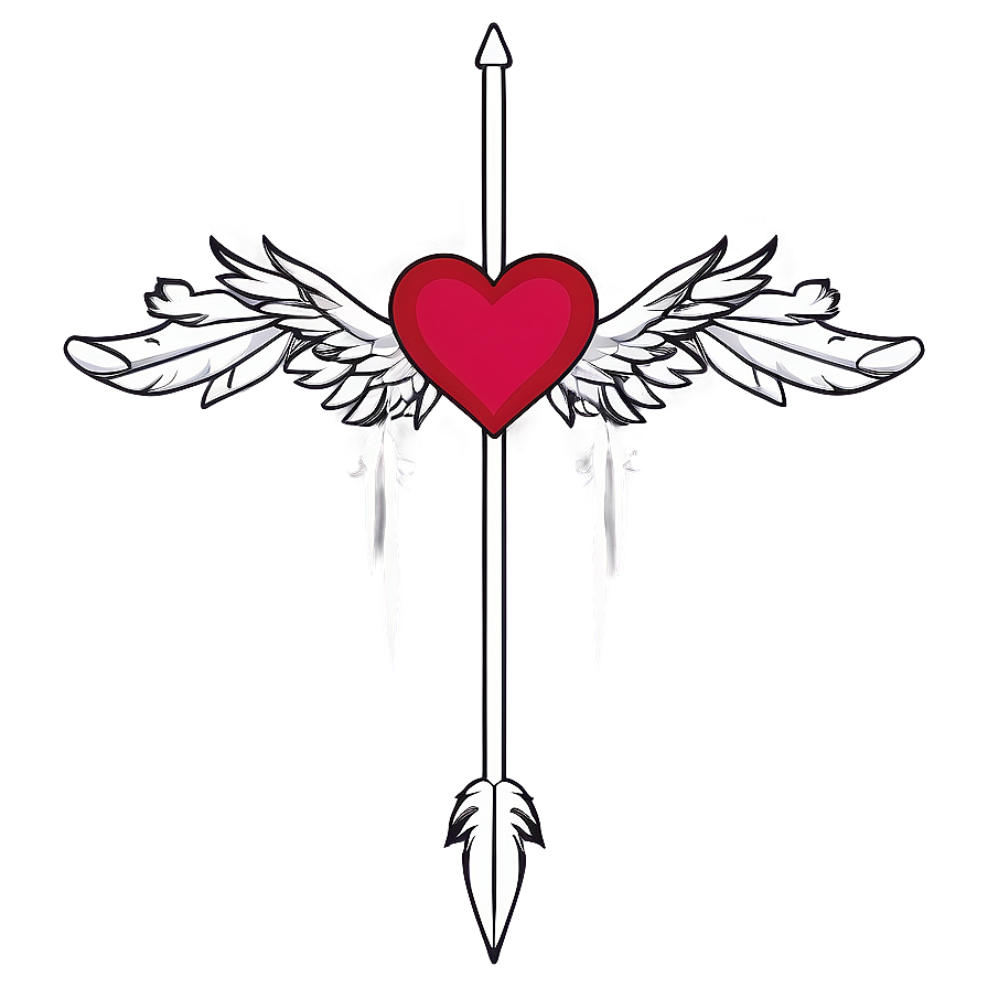 Cupid Arrow With Feathers Png Onq PNG image