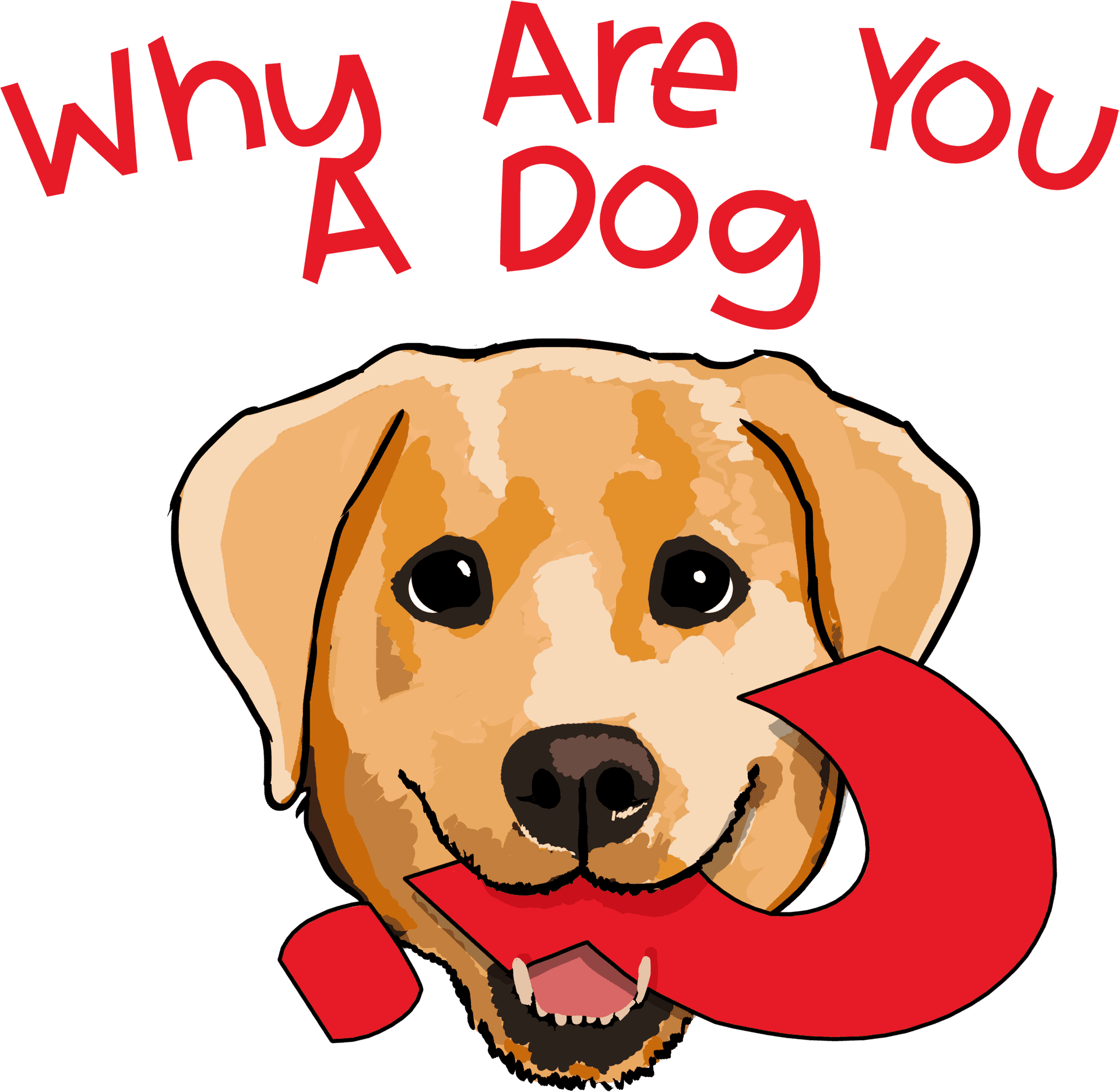 Curious Dog With Question Mark PNG image