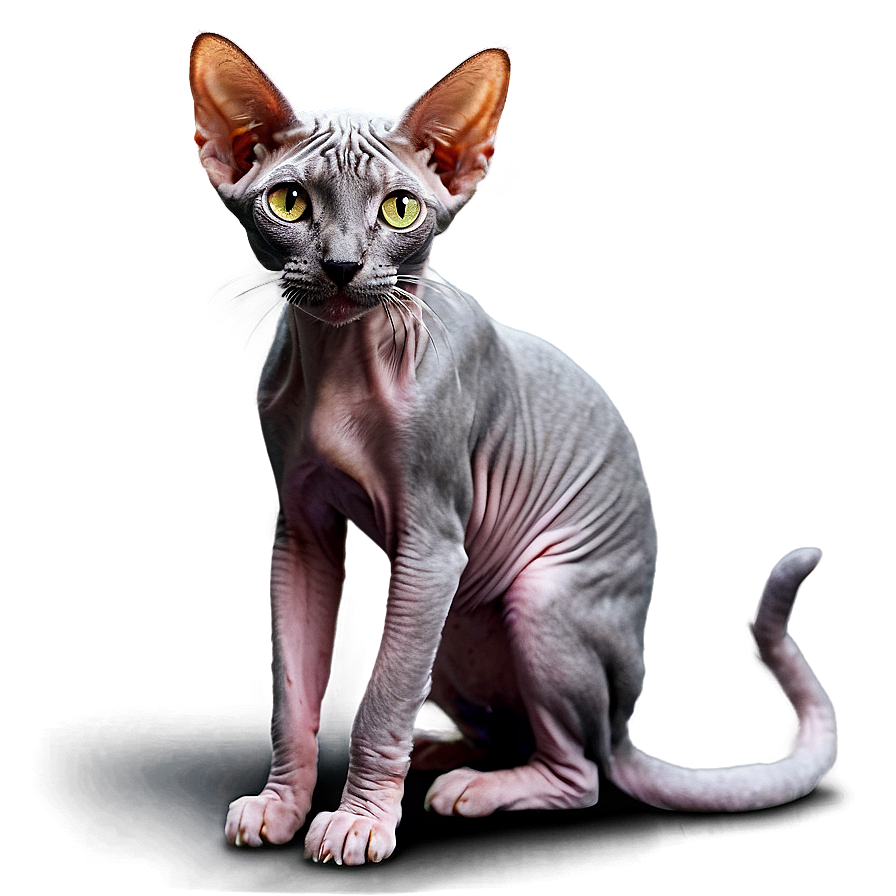 Curious Hairless Cat Png Tna PNG image