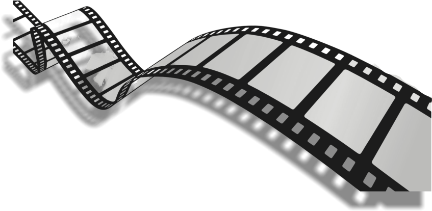 Curled Filmstrip Graphic PNG image