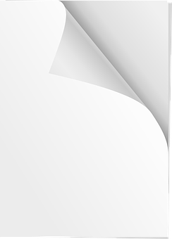 Curled White Paper Corner PNG image