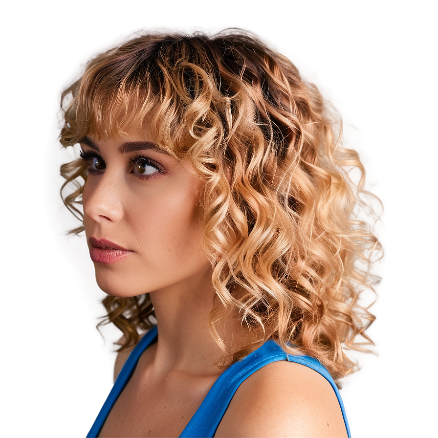 Curly Blonde Bangs Png 81 PNG image