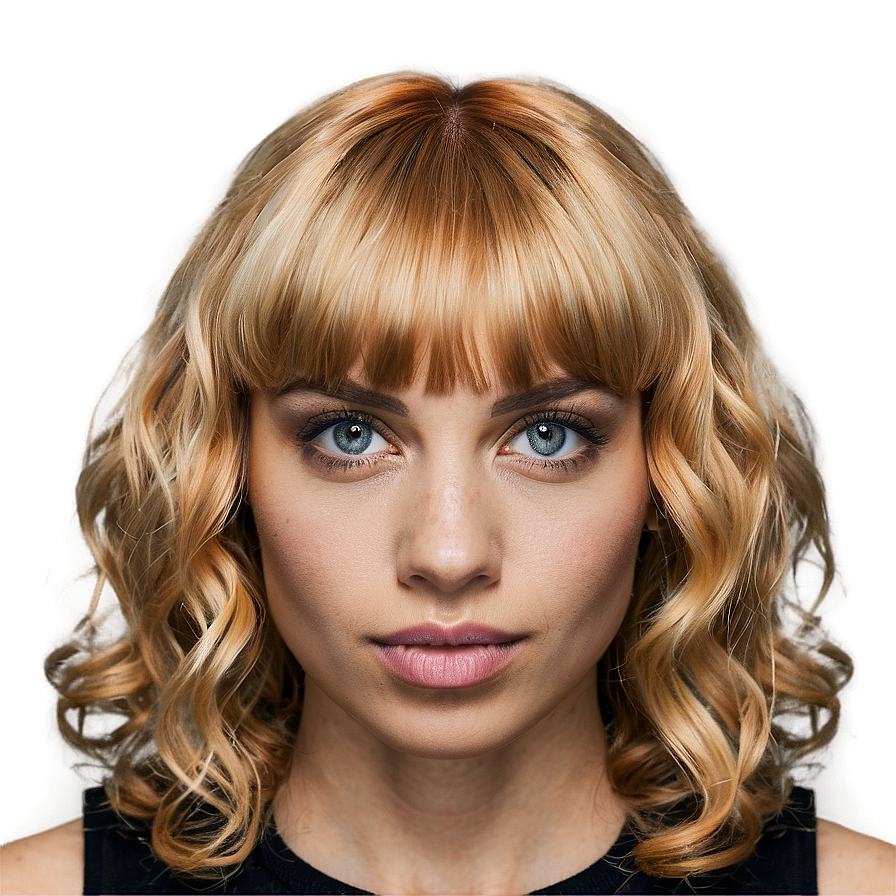 Curly Blonde Bangs Png Aci68 PNG image