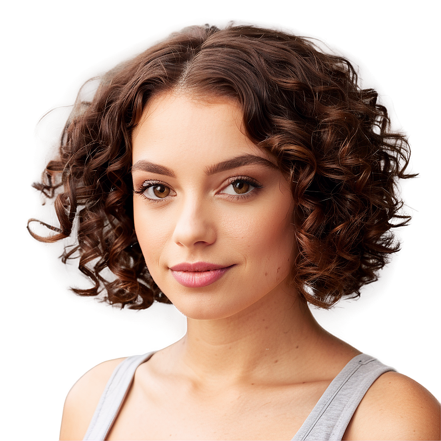 Curly Hair Bob Cut Png 59 PNG image