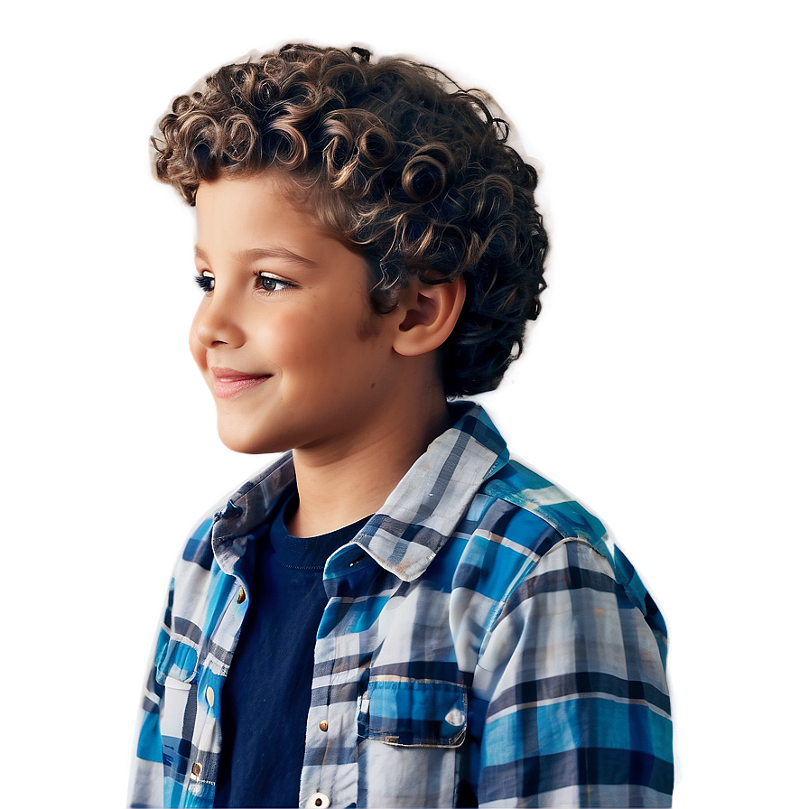 Curly Hair Boy Png Npj PNG image