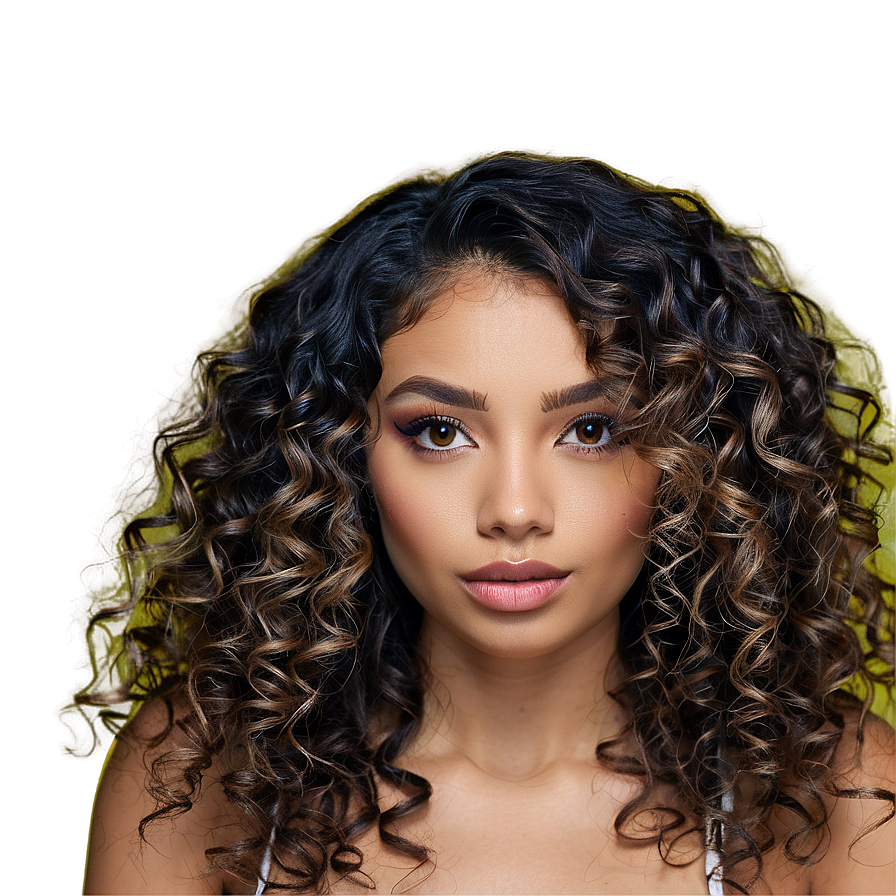 Curly Hair Color Mix Png Gbp52 PNG image