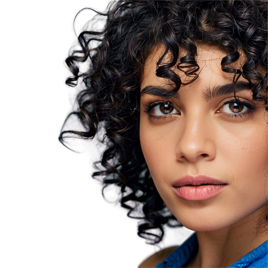 Curly Hair Detail Closeup Png 05242024 PNG image