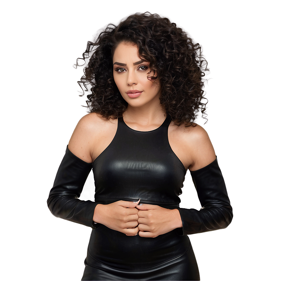 Curly Hair Fashion Model Png 71 PNG image