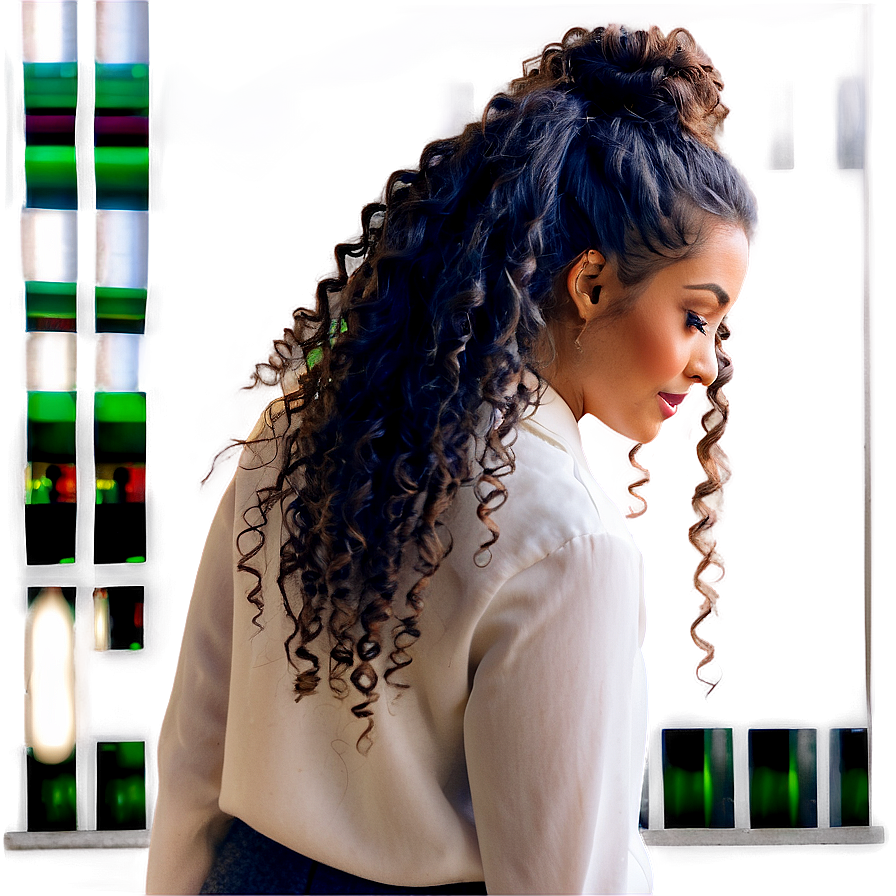 Curly Hair Ponytail Swing Png Fna52 PNG image