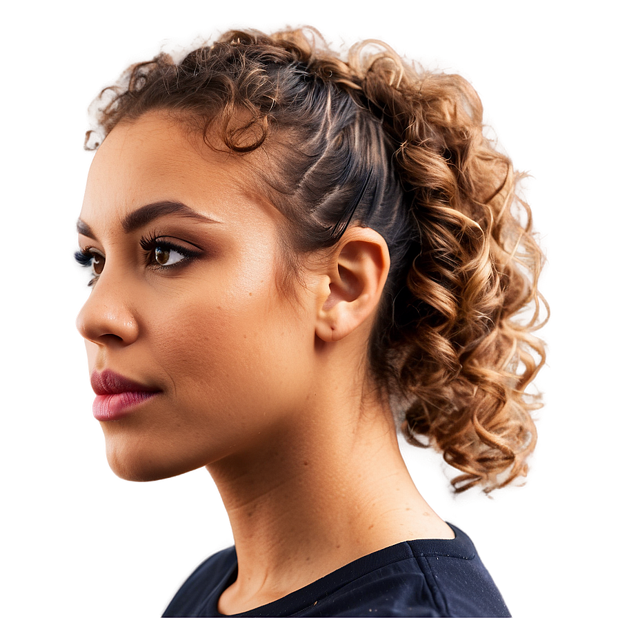 Curly Hair Ponytail Swing Png Jbf67 PNG image