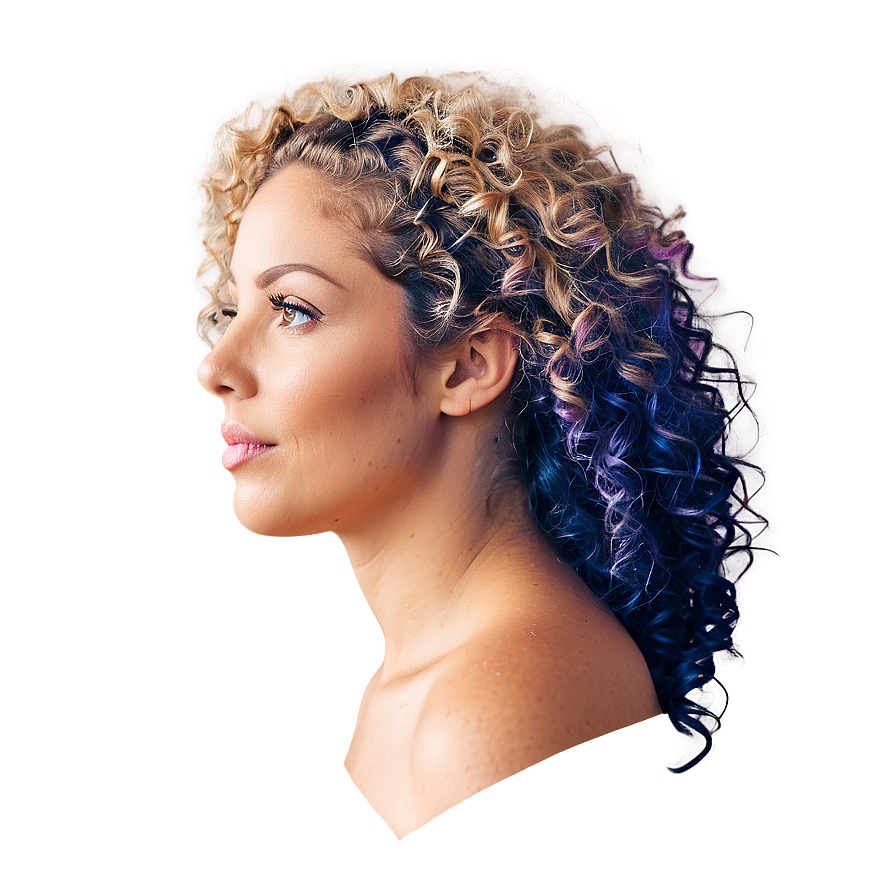 Curly Hair Portrait Png 95 PNG image