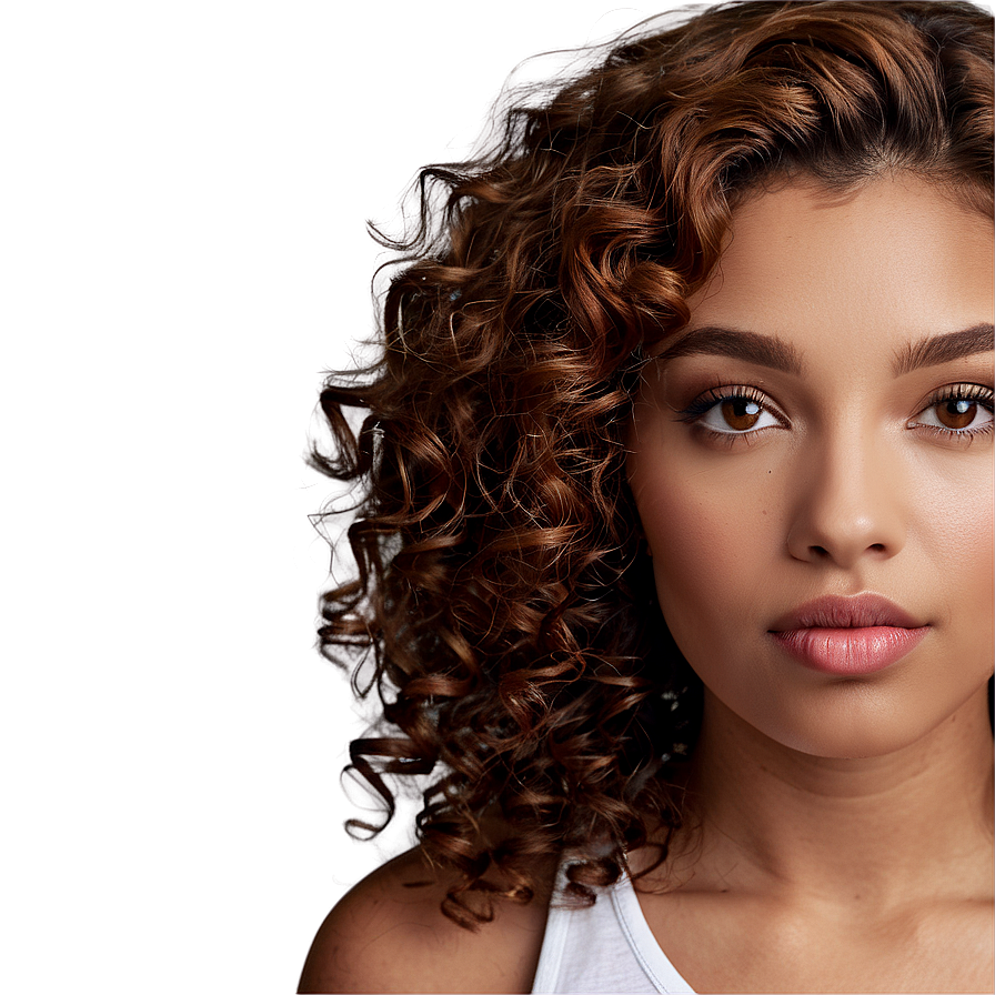 Curly Hair Portrait Png Ges72 PNG image