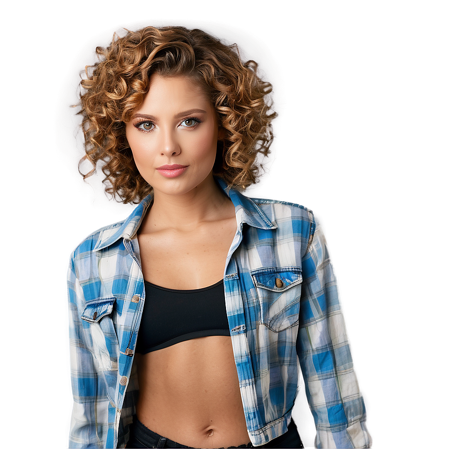 Curly Hair Studio Shot Png 8 PNG image