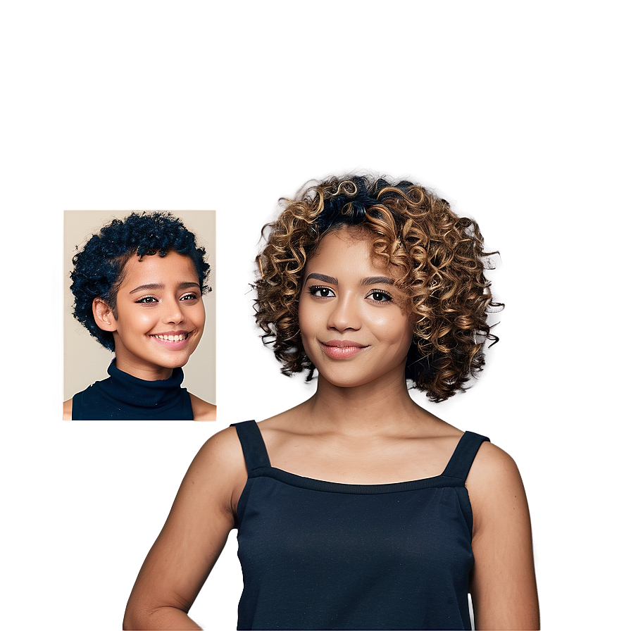 Curly Hair Transformation Png 05242024 PNG image