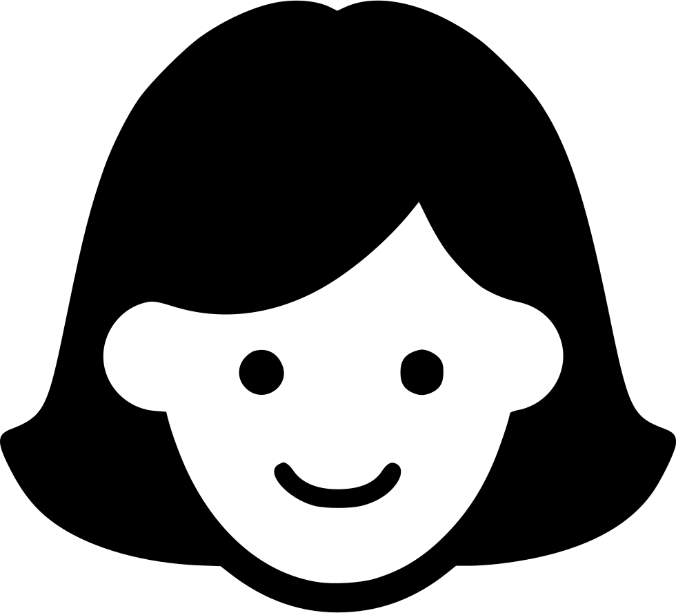 Curly Haired Icon Smile PNG image