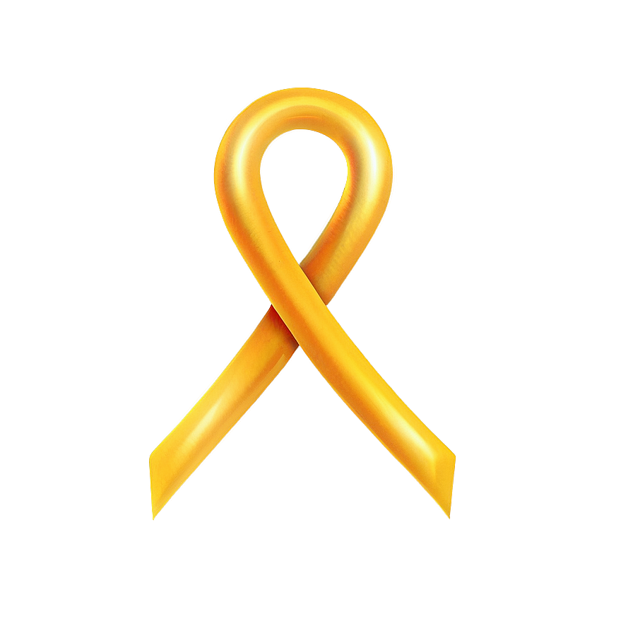 Curly Yellow Ribbon Illustration Png 06262024 PNG image