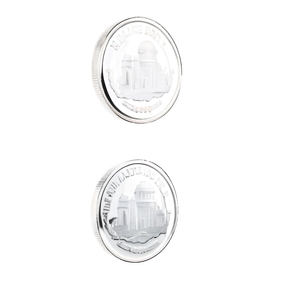 Currency-themed Silver Coin Png 06272024 PNG image