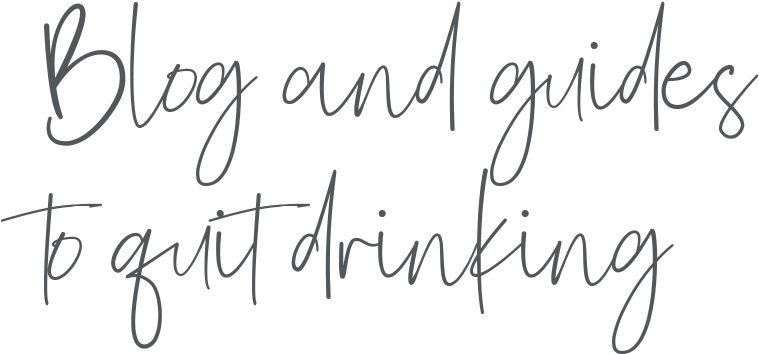 Cursive Handwriting Quit Drinking Guide PNG image