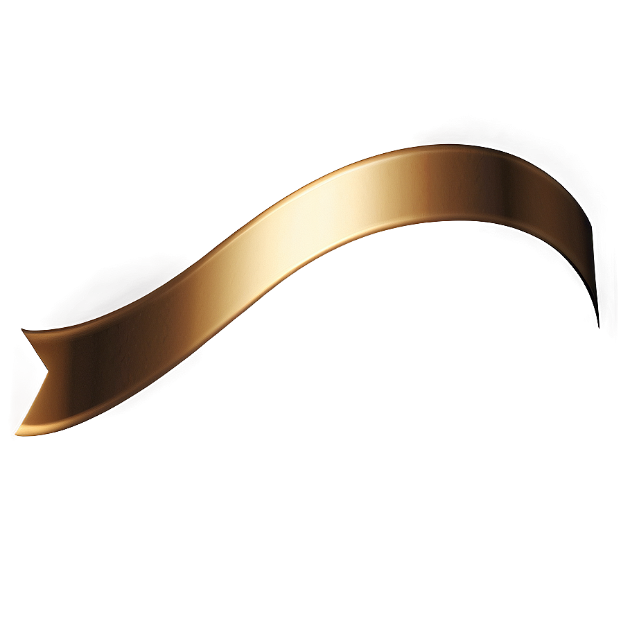 Curved Banner In Gold Png 06292024 PNG image