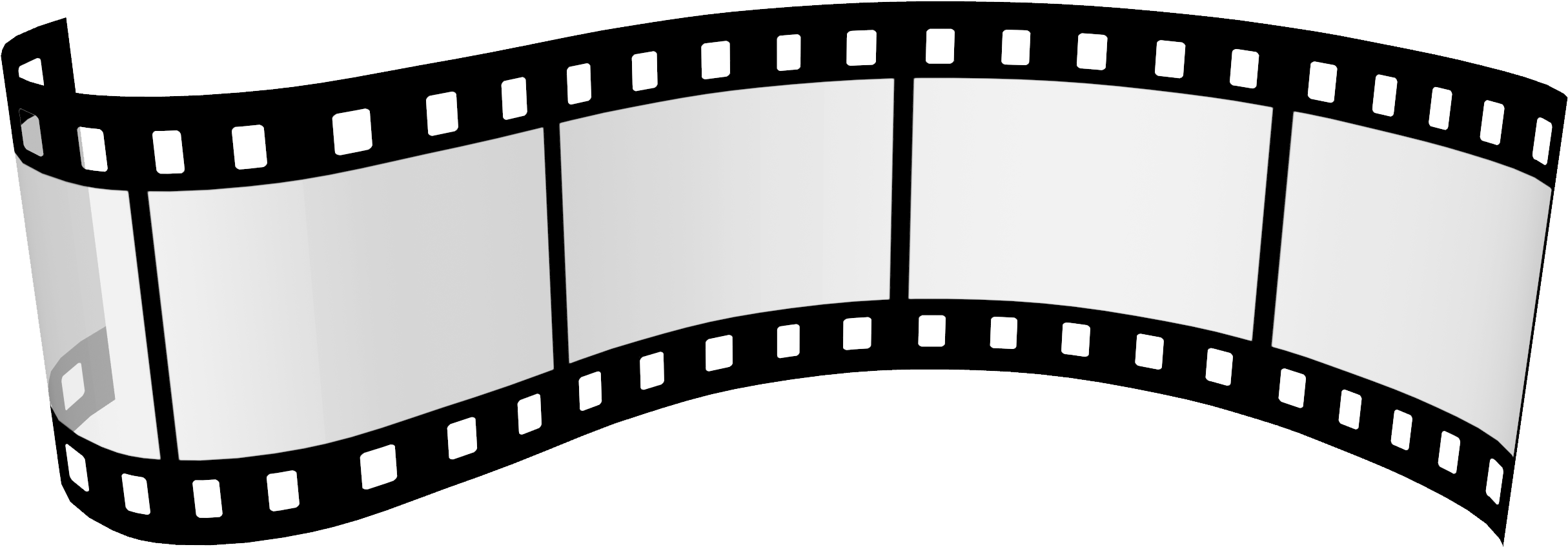 Curved Blank Filmstrip Graphic PNG image
