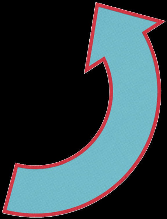 Curved Blue Arrow Graphic PNG image