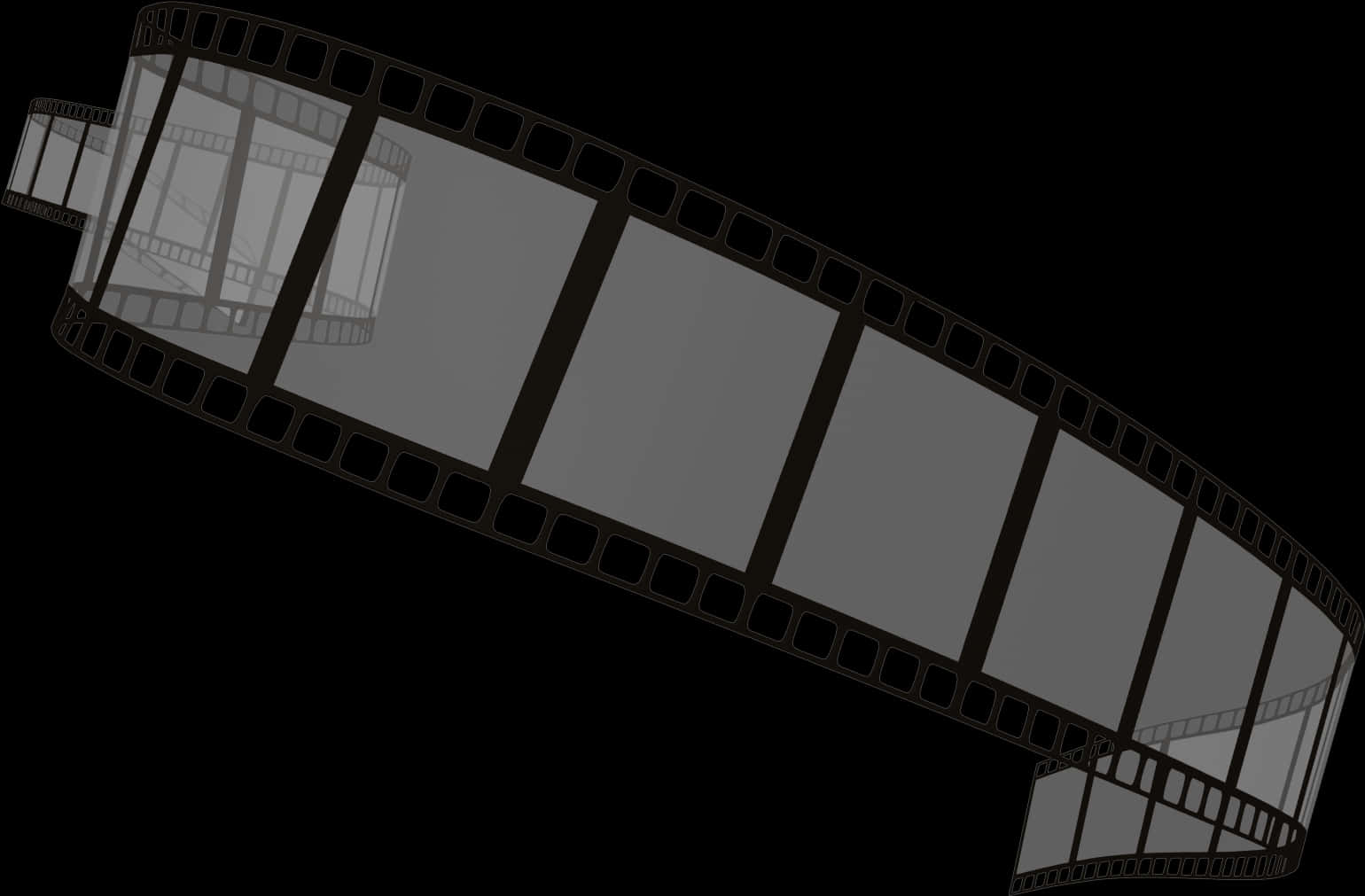 Curved Film Strip Graphic PNG image