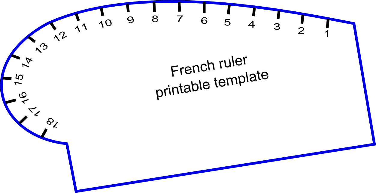 Curved French Ruler Template PNG image