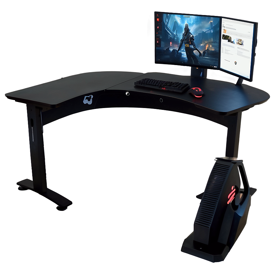 Curved Gaming Desk Png 06212024 PNG image