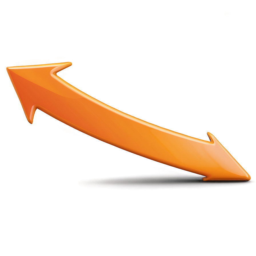 Curved Orange Arrow Png 17 PNG image