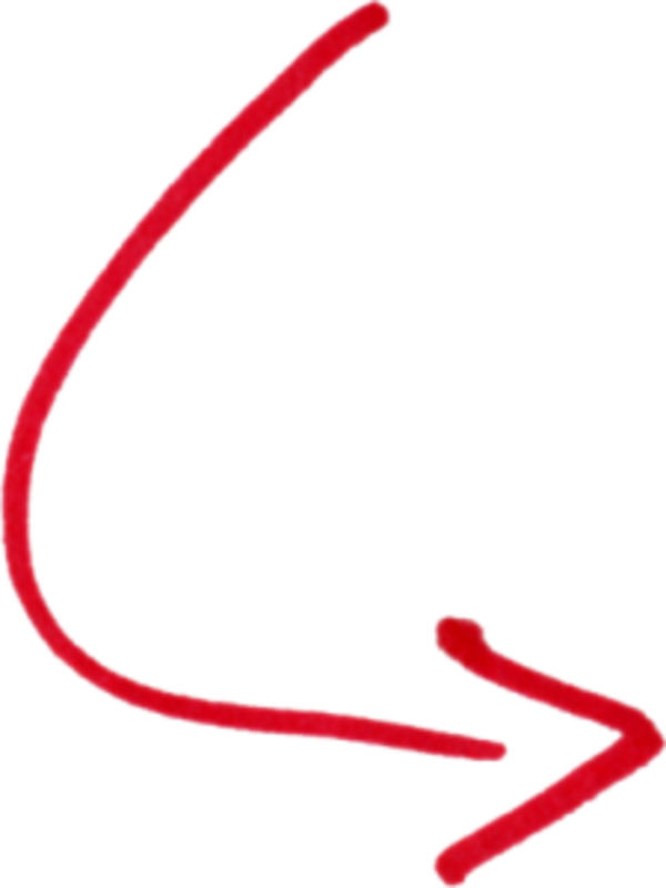 Curved Red Arrow Drawing PNG image