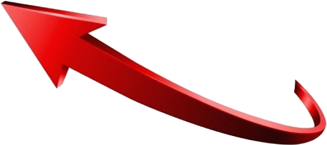 Curved Red Arrow Transparent Background PNG image