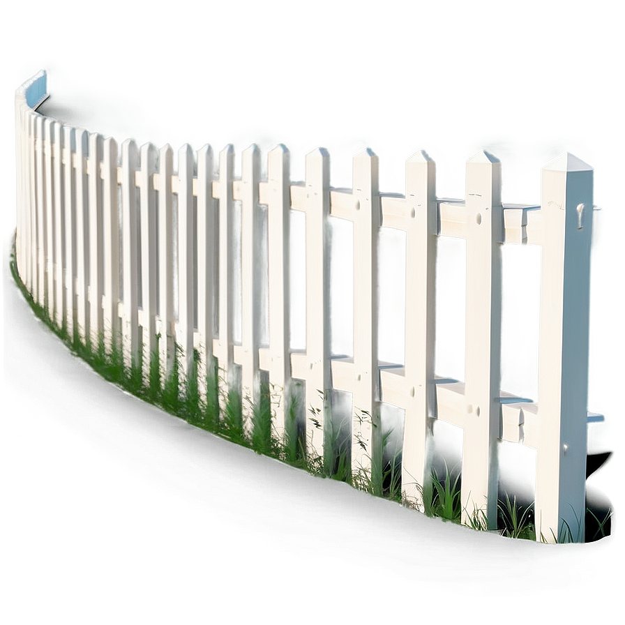 Curved White Fence Design Png Dfd PNG image