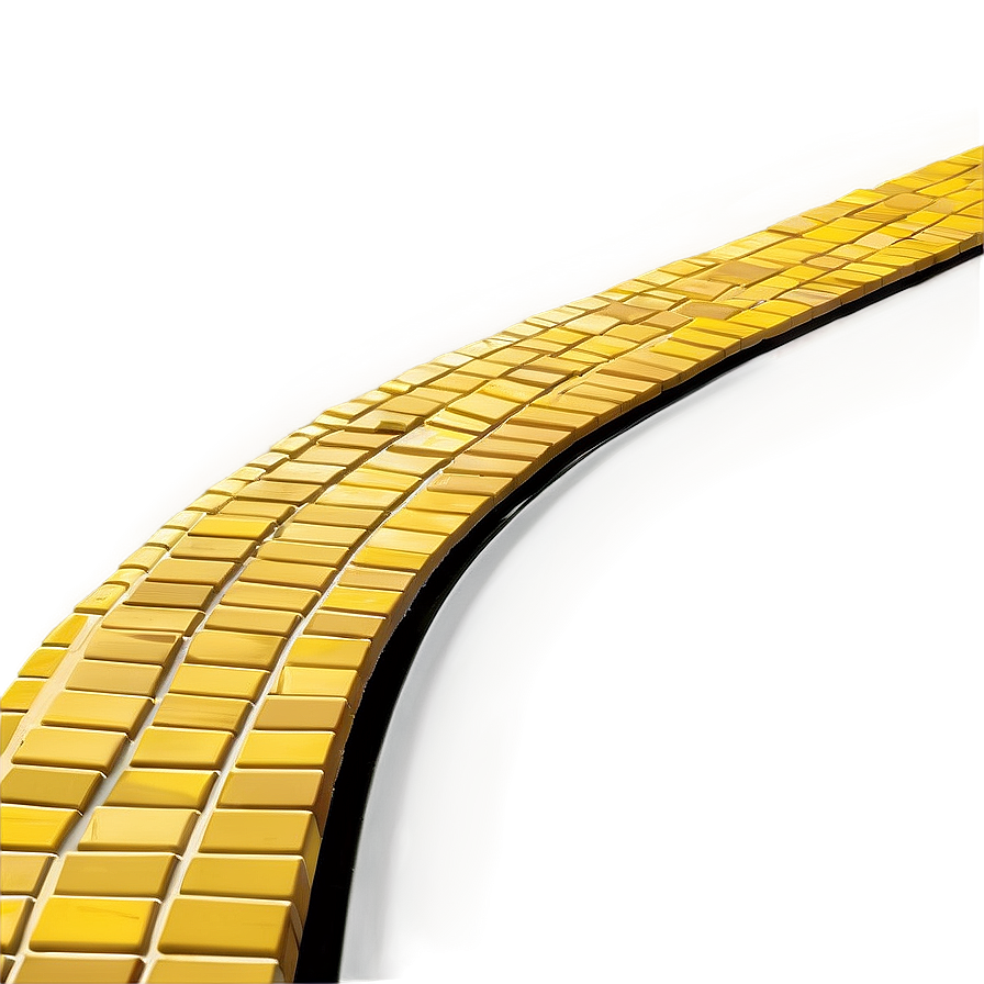 Curved Yellow Brick Road Journey Png 06262024 PNG image