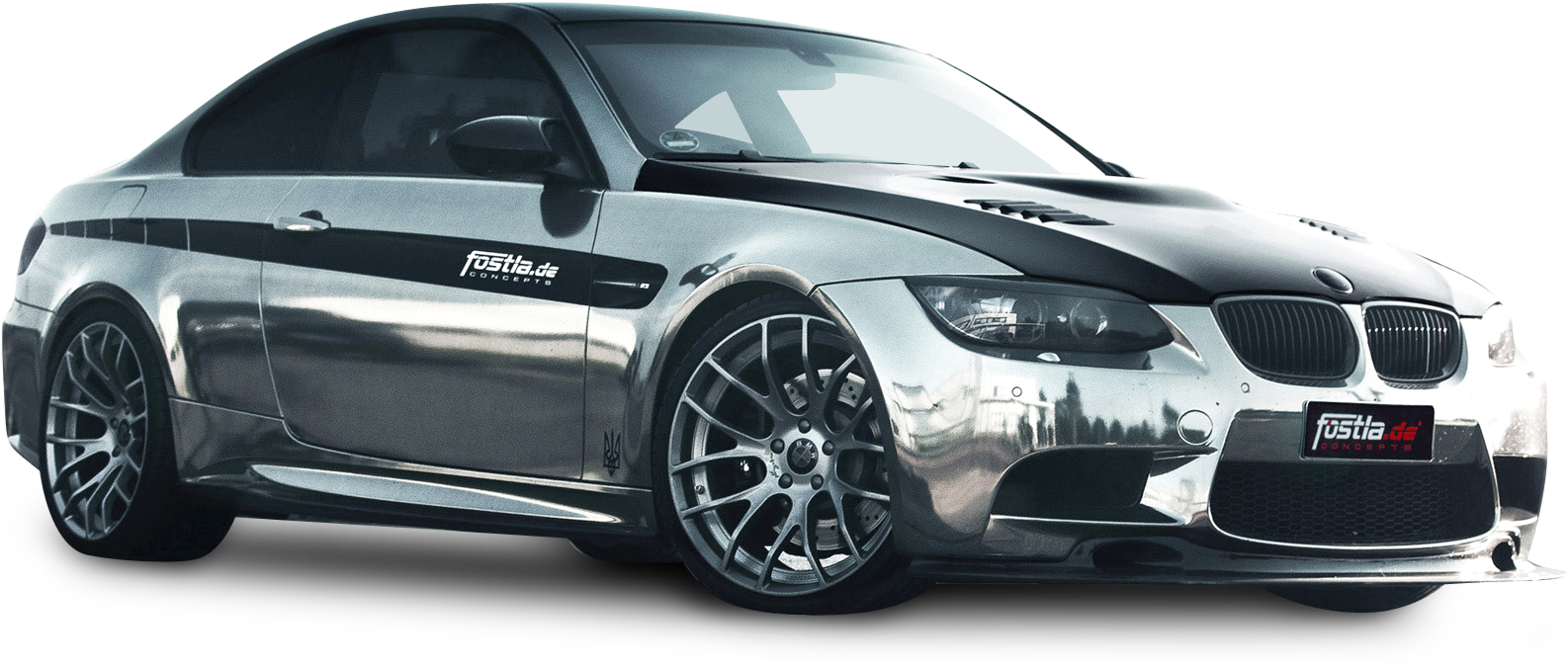 Custom B M W M3 Coupe Side View PNG image