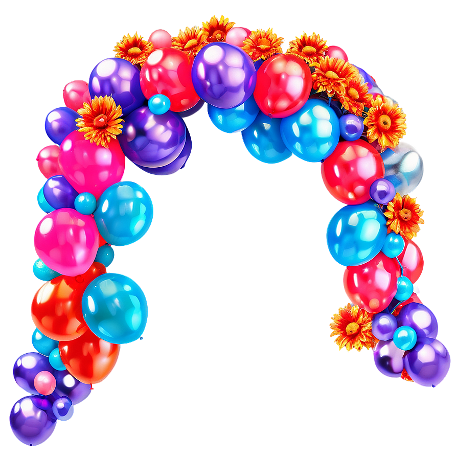 Custom Balloon Garland Creations Png 06282024 PNG image