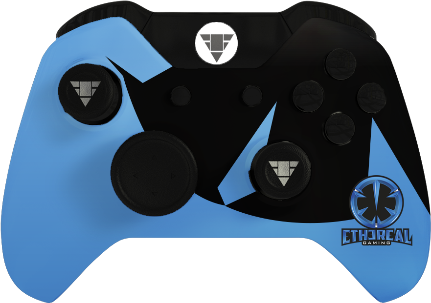 Custom Ethereal Gaming Controller Design PNG image