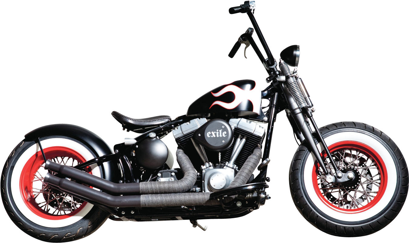 Custom Exile Chopper Motorcycle PNG image