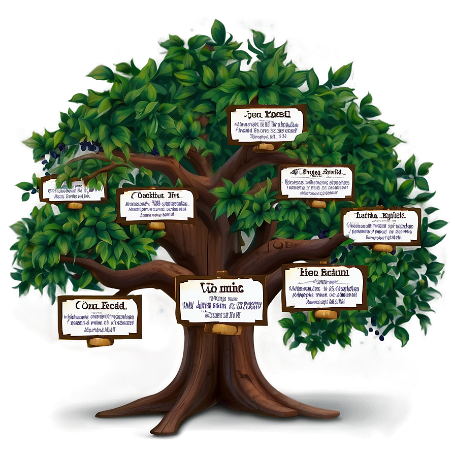 Custom Family Tree For Reunions Png Sfc PNG image