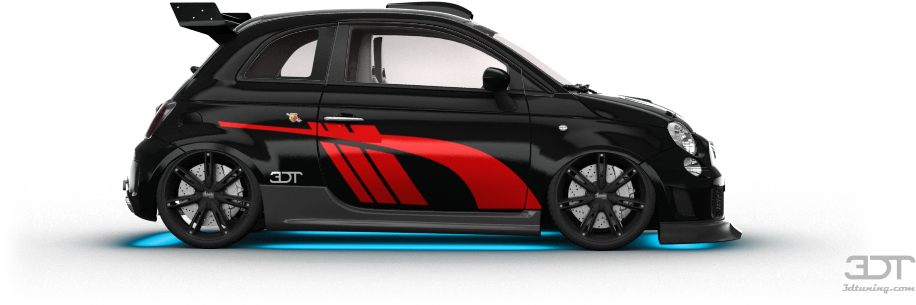 Custom Fiat500 Sport Car PNG image