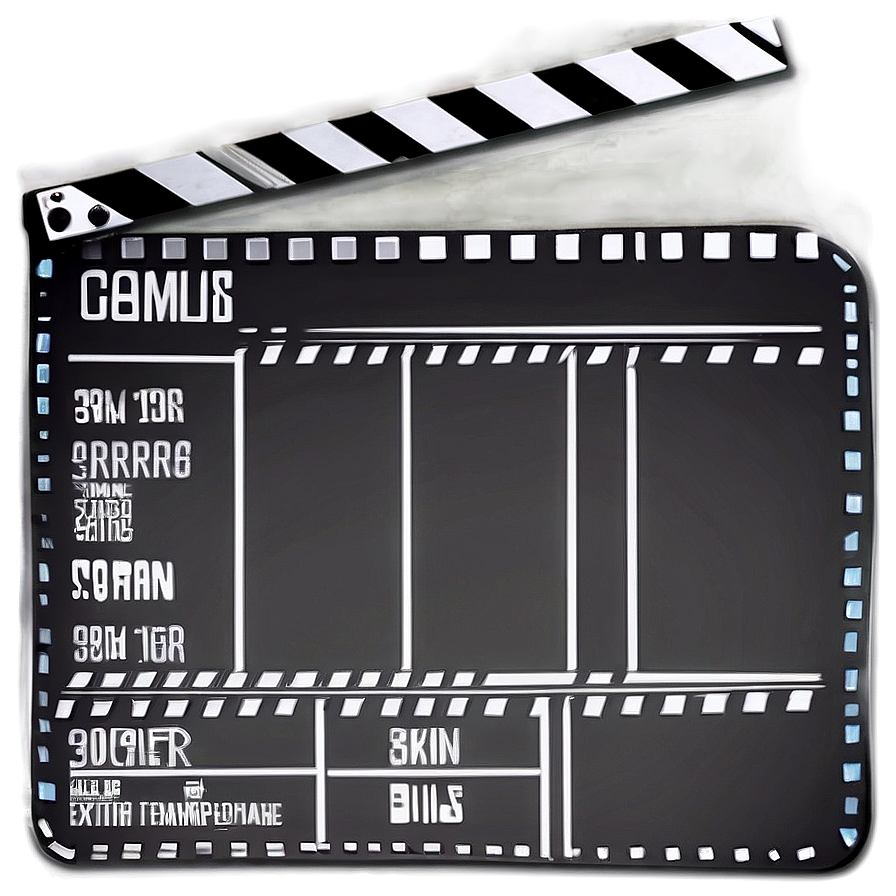 Custom Film Slate Template Png Xdt47 PNG image